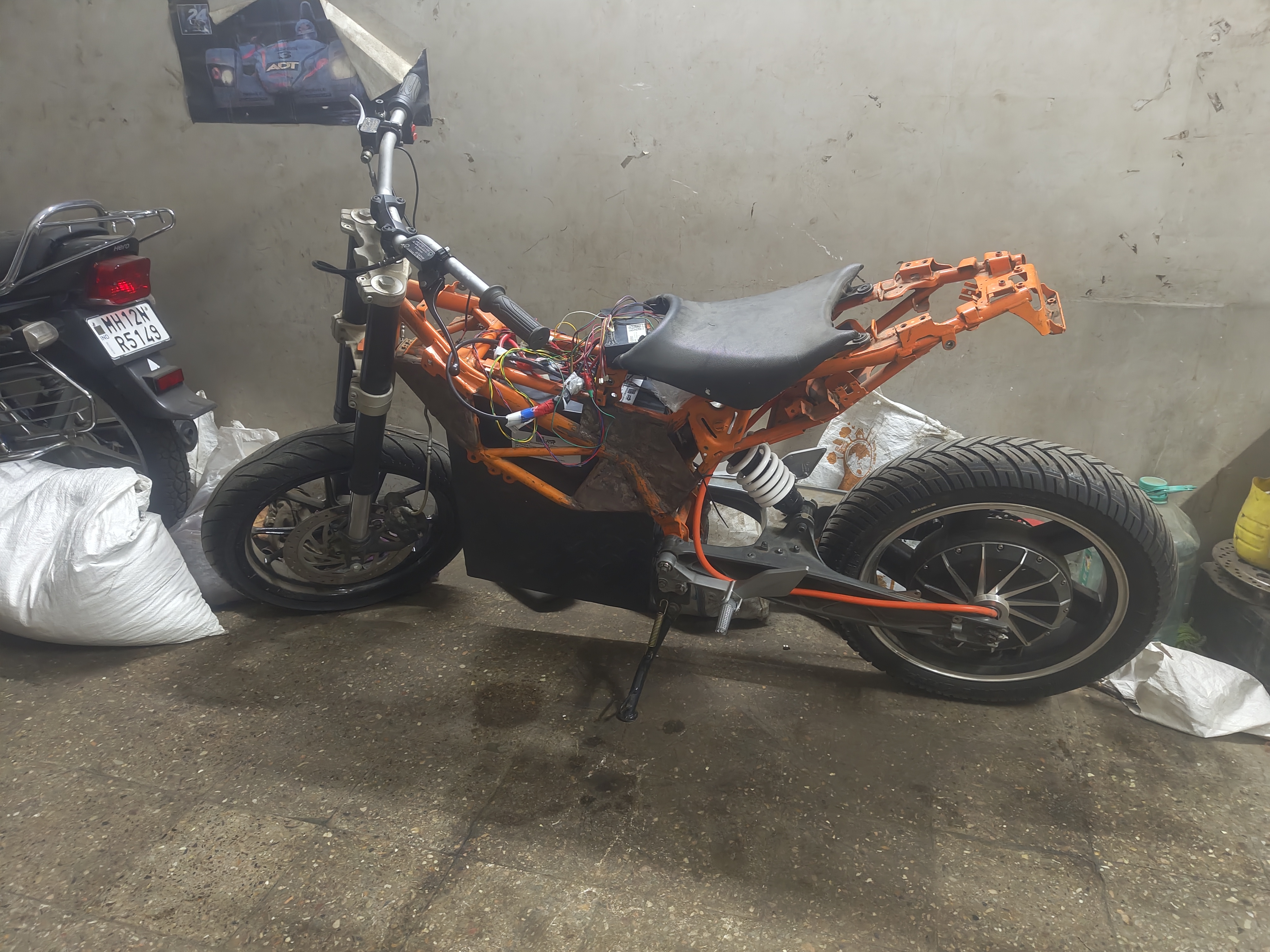 Fully assembled 76V electric bike...