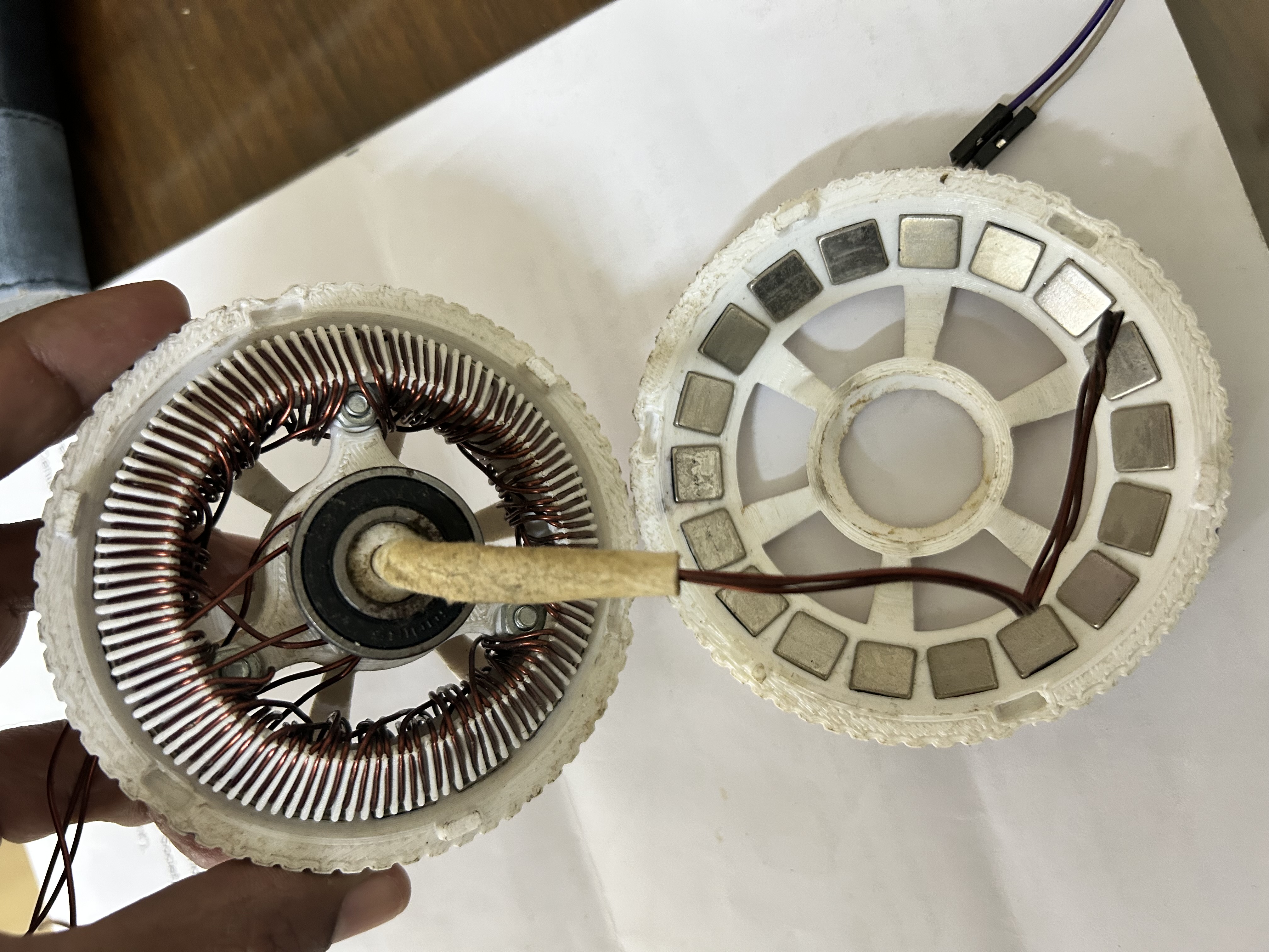 Exploded view showing the cross section of the motor...