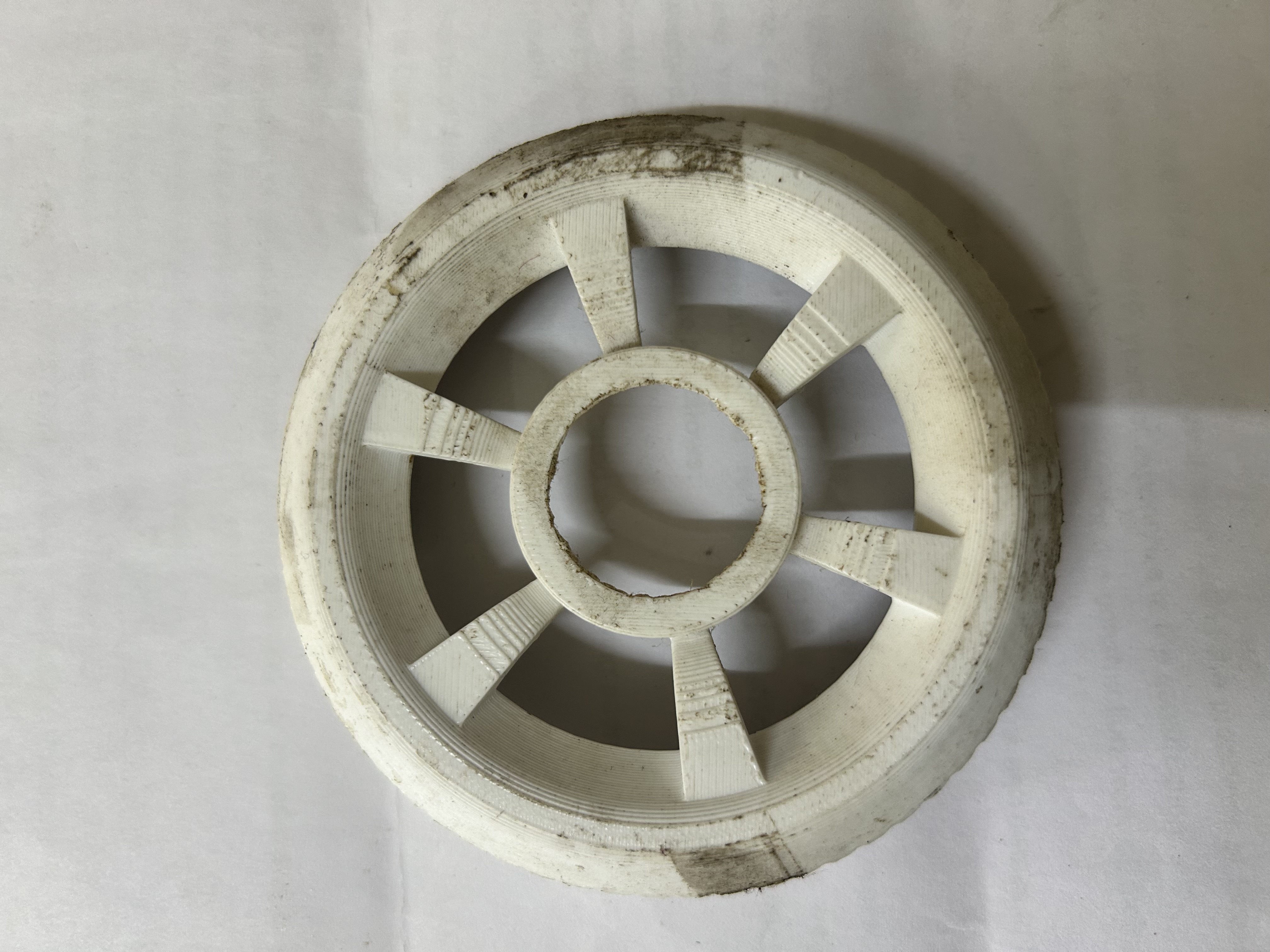 Outer view of the 3D printed rotor half...